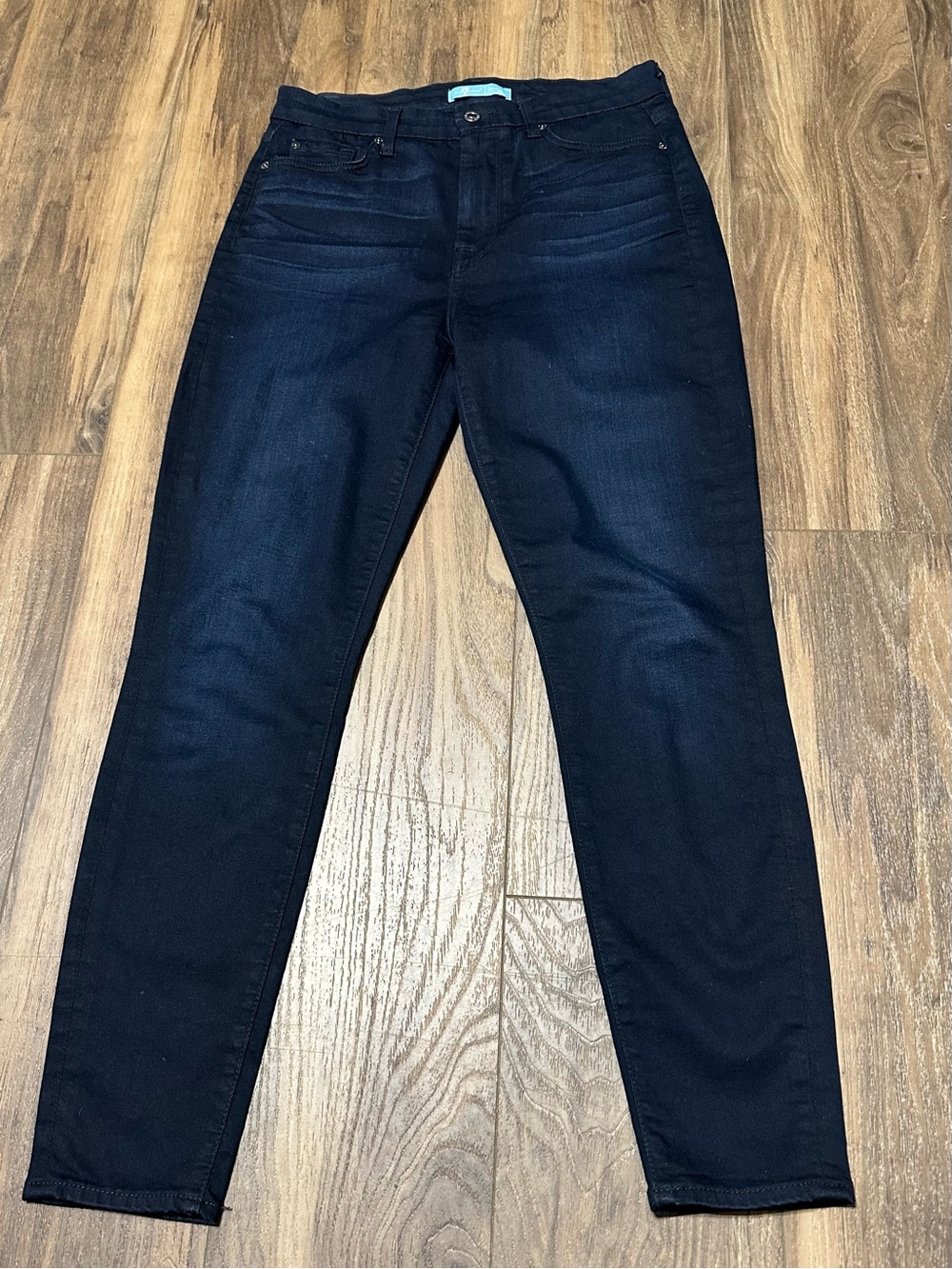 7 For All Mankind The Ankle Skinny Jeans Dark Wash Denim Women's Size 29 Stretch